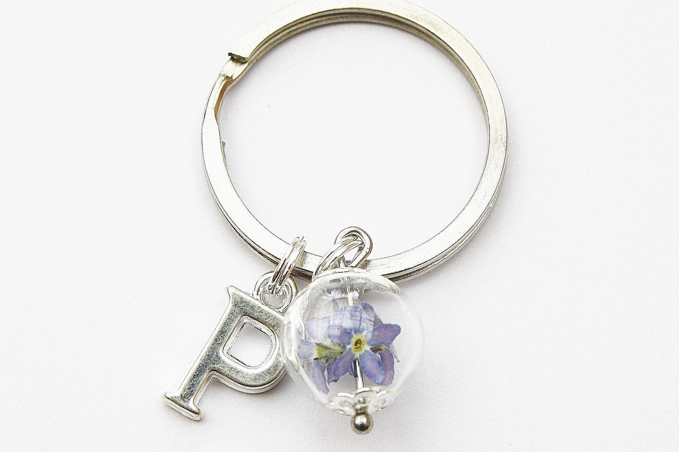 Echte Vergissmeinnicht Schlüsselanhänger Taschenanhänger key Chain real flowers Blütenanhänger Blumen Abschiedsgeschenk Abschied Geschenk