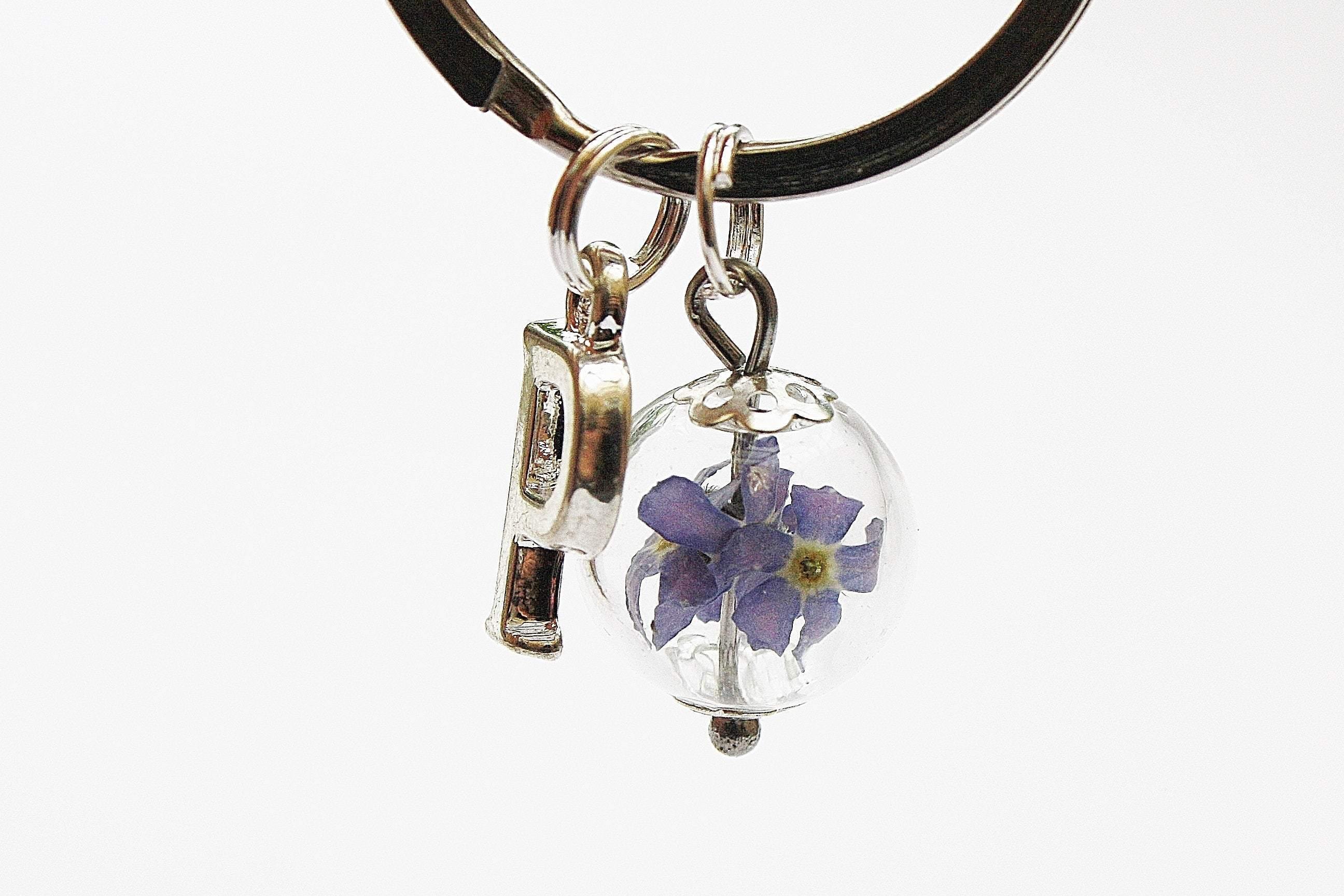 Echte Vergissmeinnicht Schlüsselanhänger Taschenanhänger key Chain real flowers Blütenanhänger Blumen Abschiedsgeschenk Abschied Geschenk