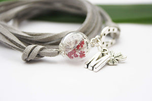 Individuelles Abi 2021 Wickelarmband Pusteblume Abitur Schulabschluss Glücksbringer Prüfung  Armband rosa Geschenk Abschlussprüfung